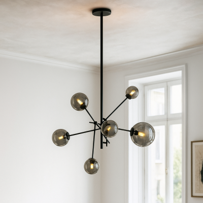 Lampada a sospensione grigia design, Kaily