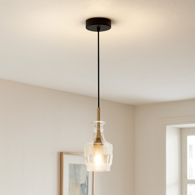 Lampada a sospensione trasparente design, Danny