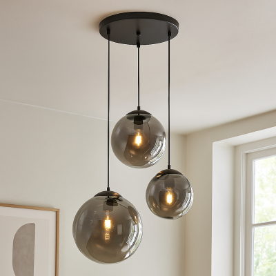 Lampada a sospensione nera design, Dolf
