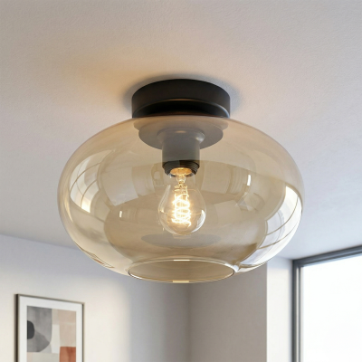 Lampada da soffitto ambrata design, Luca