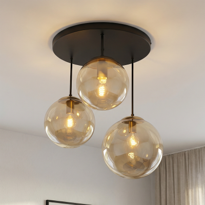 Lampada da soffitto ambrata design, Dolf