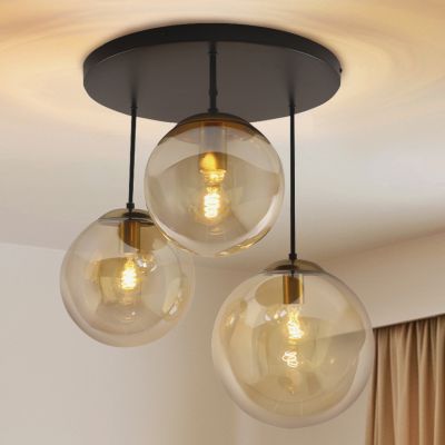 Lampada da soffitto ambrata design, Dolf