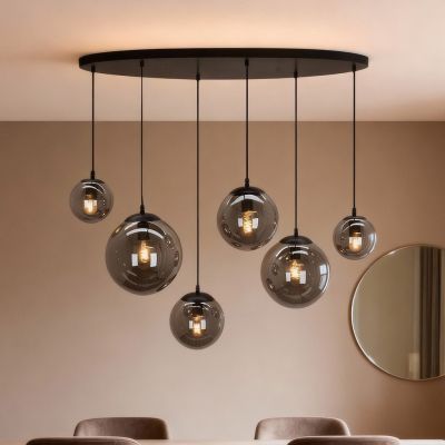 Lampada a sospensione grigia design, Dolf