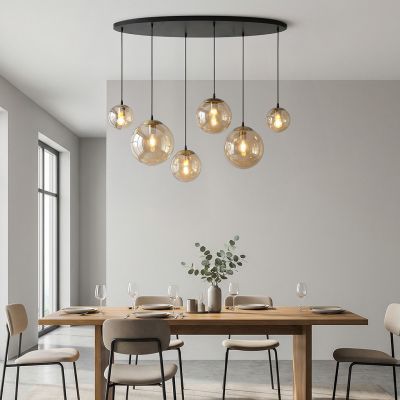 Lampada a sospensione ambrata design, Dolf