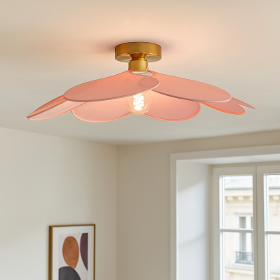 Lampada da soffitto rosa rustica, Nena