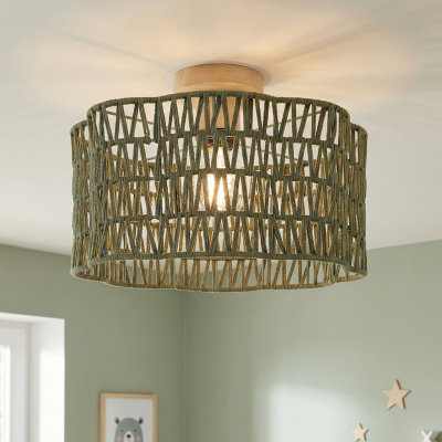Lampada da soffitto verde rustica, Mickey