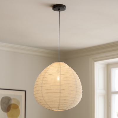Lampada a sospensione beige rustica, Leila
