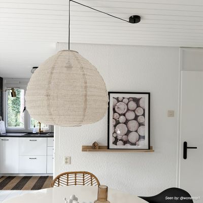 Lampada a sospensione beige rustica, Leila
