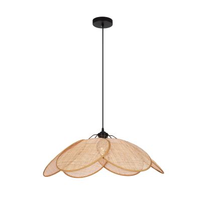 Lampada a sospensione in rattan marrone, Rowen