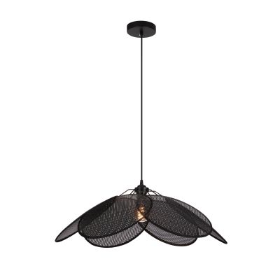 Lampada a sospensione in rattan nera, Rowen