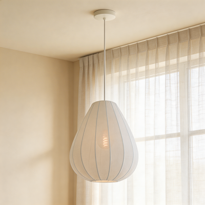 Lampada a sospensione beige moderna, Deborah