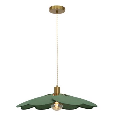 Lampada a sospensione verde Japandi, Nena