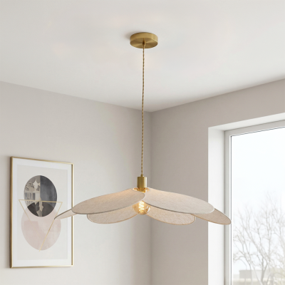 Lampada a sospensione beige rustica, Nena