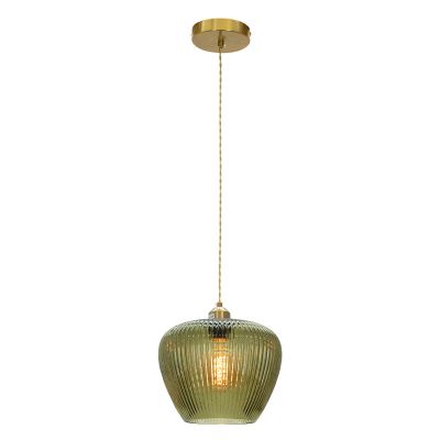 Lampada a sospensione verde retrò, Rhode