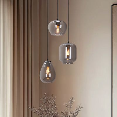 Lampada a sospensione grigia moderna, Caia