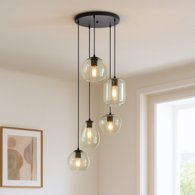 Lampada a sospensione verde moderna, Caia