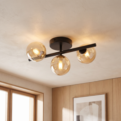 Lampada da soffitto ambrata design, Remo