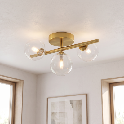 Lampada da soffitto trasparente design, Remo