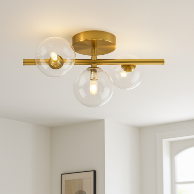 Lampada da soffitto trasparente design, Remo