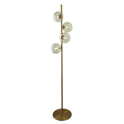 Lampada da terra verde design, Remo, con interruttore
