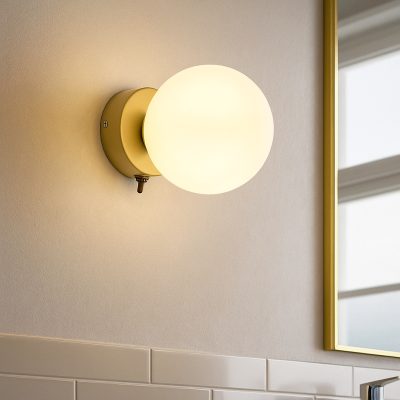 Applique per bagno dorata moderna, Amer, IP44