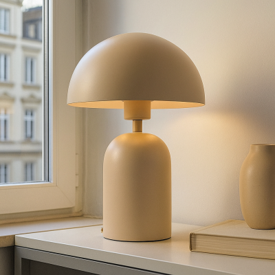 Lampada da tavolo rosa moderna, Isha, con interruttore