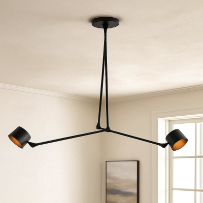 Lampada da soffitto nera moderna, Rinke