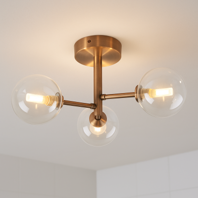 Lampada da soffitto in rame moderna, Amer, IP44