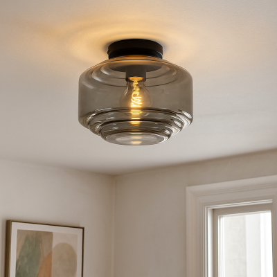 Plafoniera grigia design, Maret