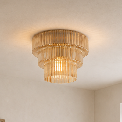 Lampada da soffitto ambrata retrò, Paris