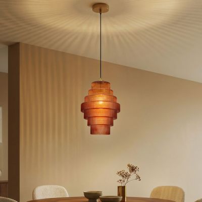 Lampada a sospensione marrone retrò, Paris
