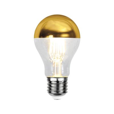 Lampadina specchiata LED E27 regolabile Malik, oro, A60, 4,8W, 2700K, IP44
