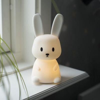 Luce notturna per bambini bianca in plastica, Bunny, 0,5W, RGBW LED, con interruttore