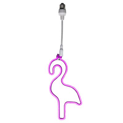 Lampadina per catena luminosa da esterno rosa in plastica, Flamingo, IP44