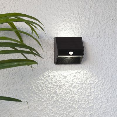 Applique da esterno solare nera in plastica, Amier, 0,06W, 5000K LED, IP44