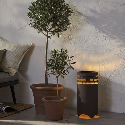 Lampada da tavolo da esterno marrone in plastica, Aidan, 0,3W, 3000K LED, IP44