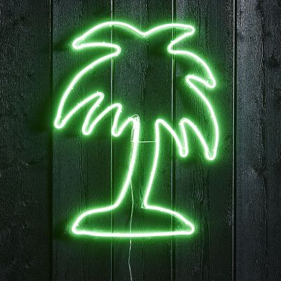 Lampada da esterno verde metallo, Palm tree, 9,6W, verde LED, IP44