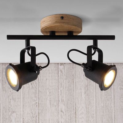 Faretto da soffitto in legno marrone, Jantina