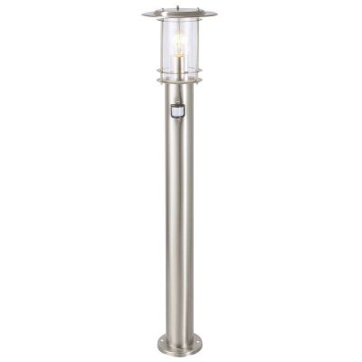 Lampione da giardino con sensore di movimento cromato metallo, Shamayra, IP44