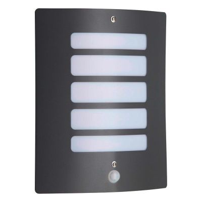 Applique da esterno con sensore di movimento antracite metallo, Alea, IP44