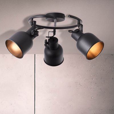 Faretto da soffitto nero industriale, Shiva