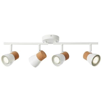 Lampada da soffitto in tappi di sughero bianca, Charlotte