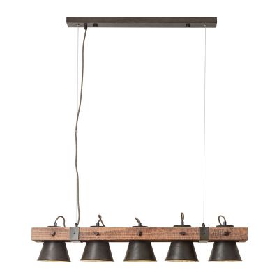 Lampada a sospensione in legno marrone, Audrey