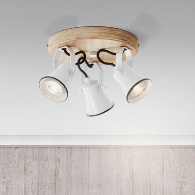 Faretto da soffitto in legno marrone, Carolyn