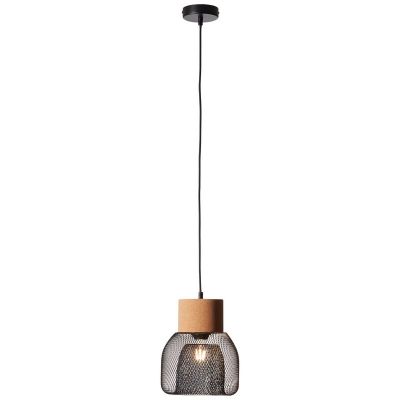 Lampada a sospensione in tappi di sughero nera, Kayo