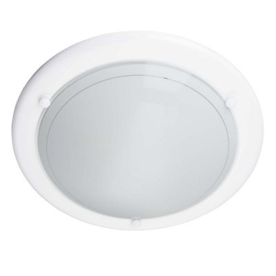 Lampada da soffitto bianca in vetro, Angely