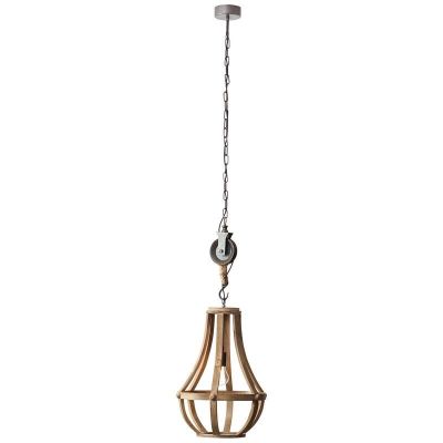 Lampada a sospensione in legno marrone, Afnane