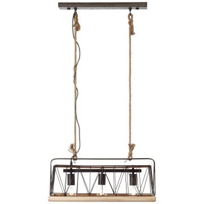 Lampada a sospensione in legno argenta, Iris