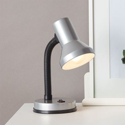 Lampada da scrivania grigia in plastica, Loet, con interruttore