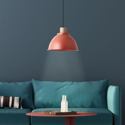 Lampada a sospensione rossa rustica, Thalina